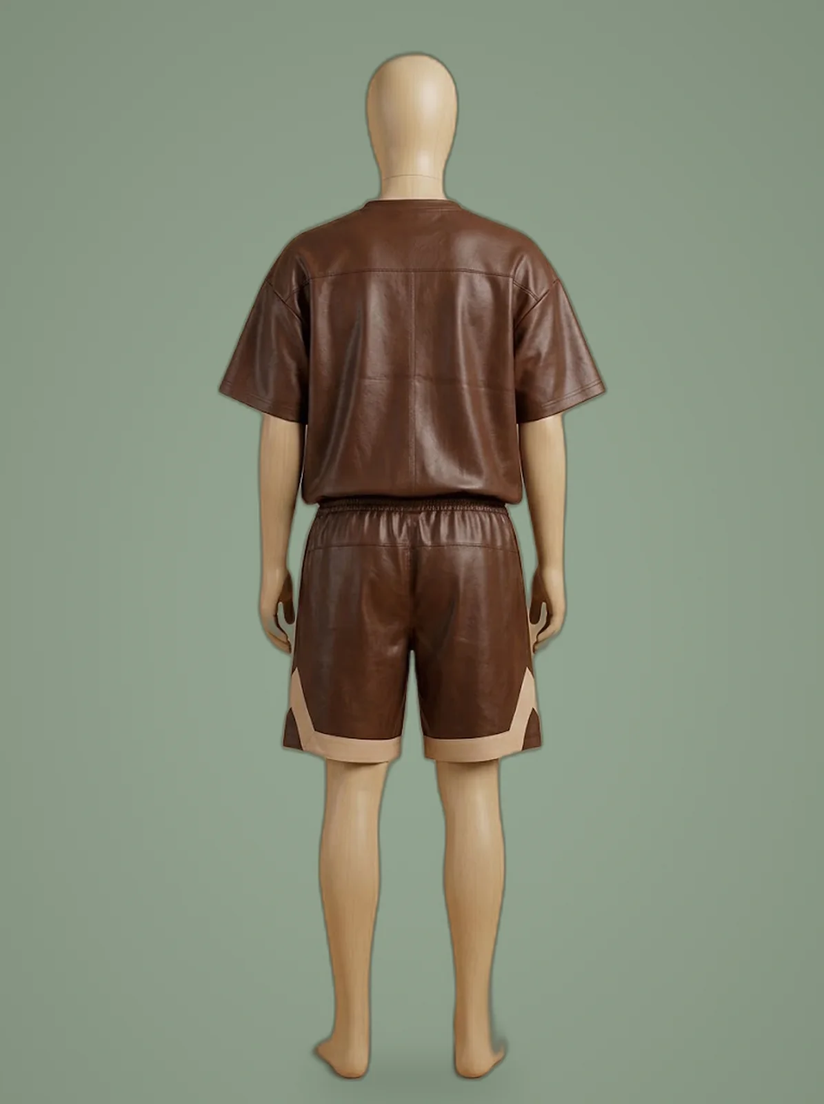 t shirt and shorts set back view