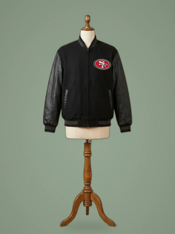 Reversible 49ers Varsity Jacket, front view