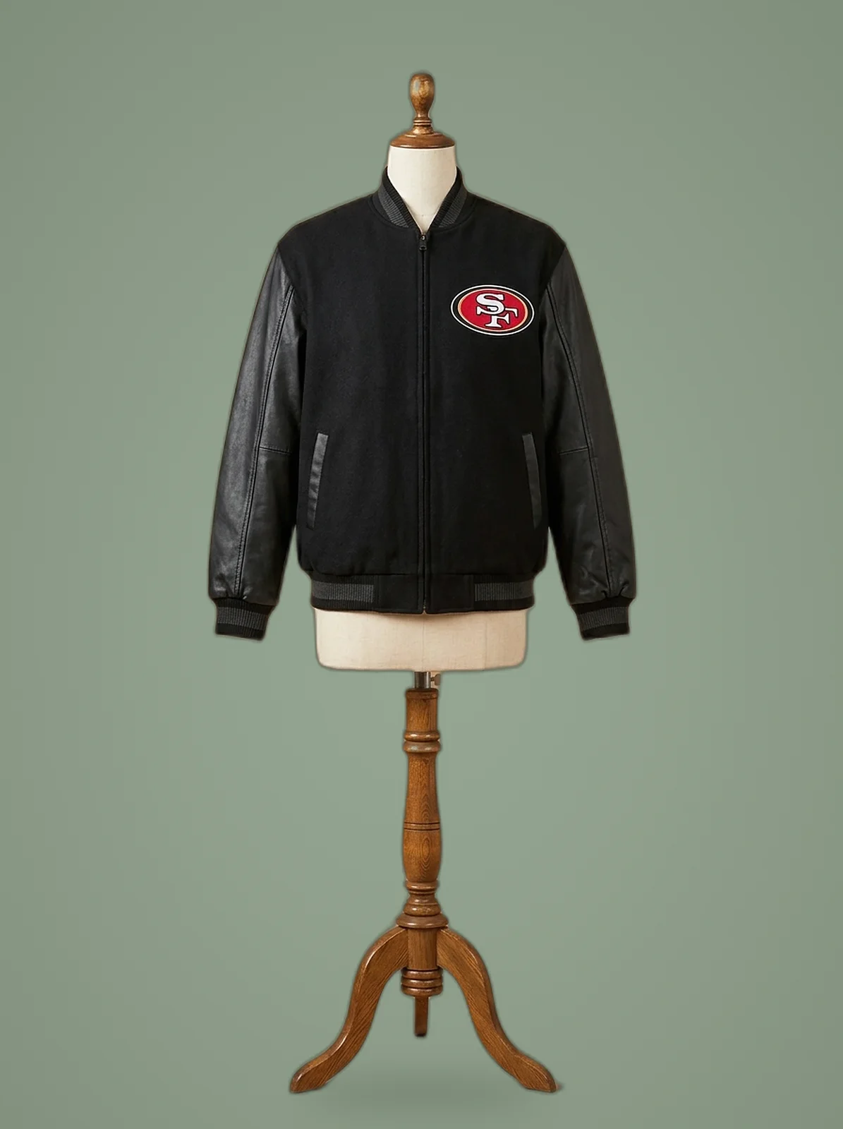 Reversible 49ers Varsity Jacket, front view