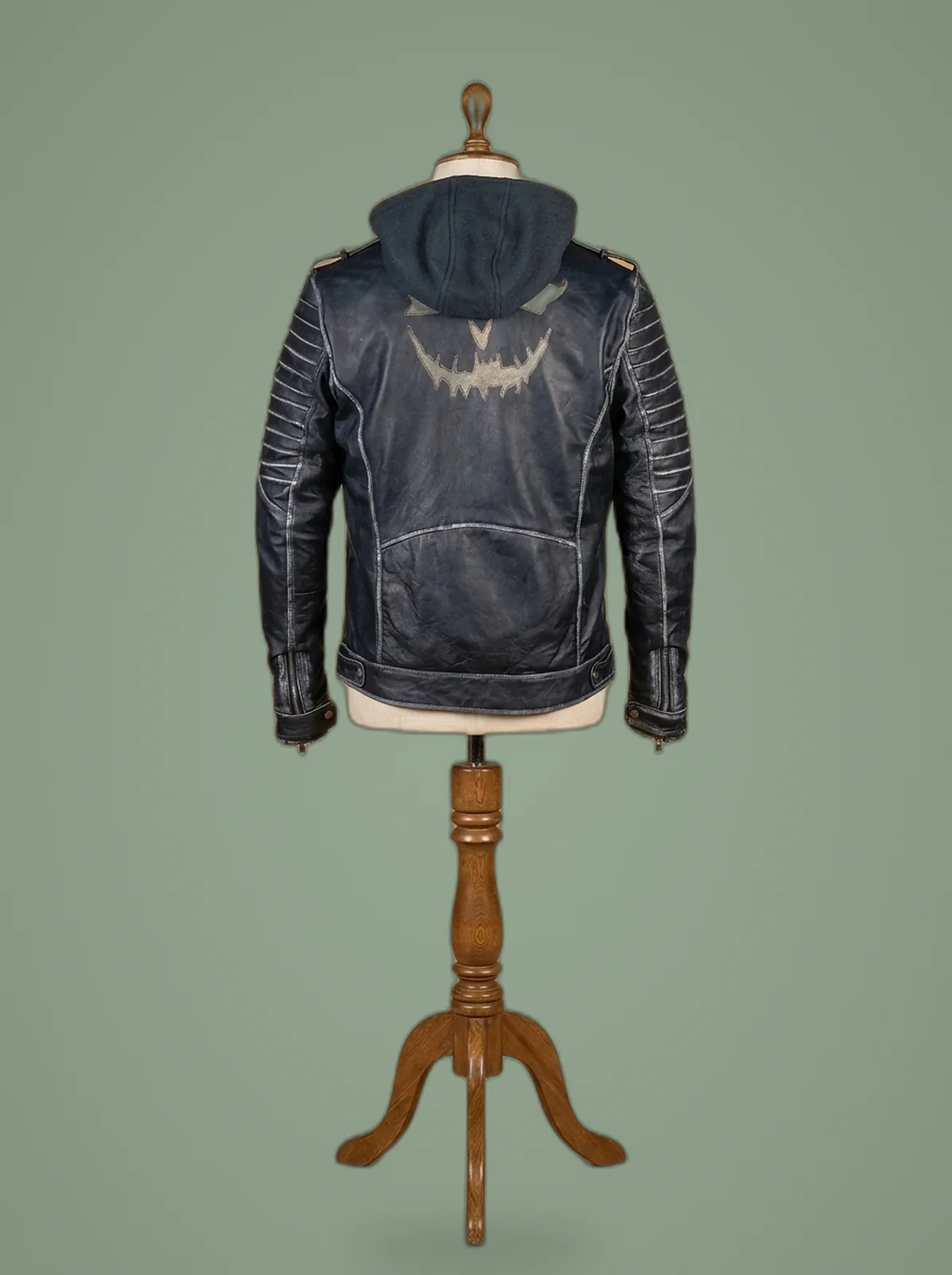 Suicide Squad The Killing Jacket Joker Leather Halloween, back view
