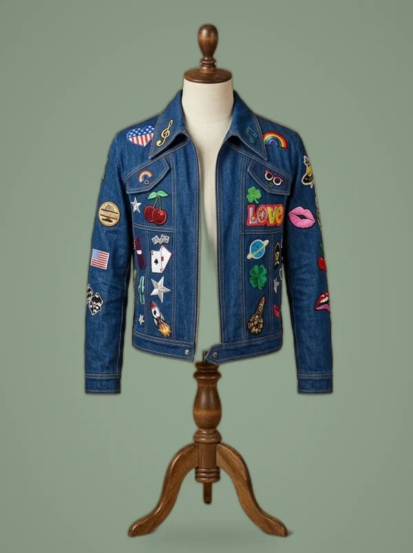 TARON EGERTON ROCKETMAN DENIM JACKET, front view