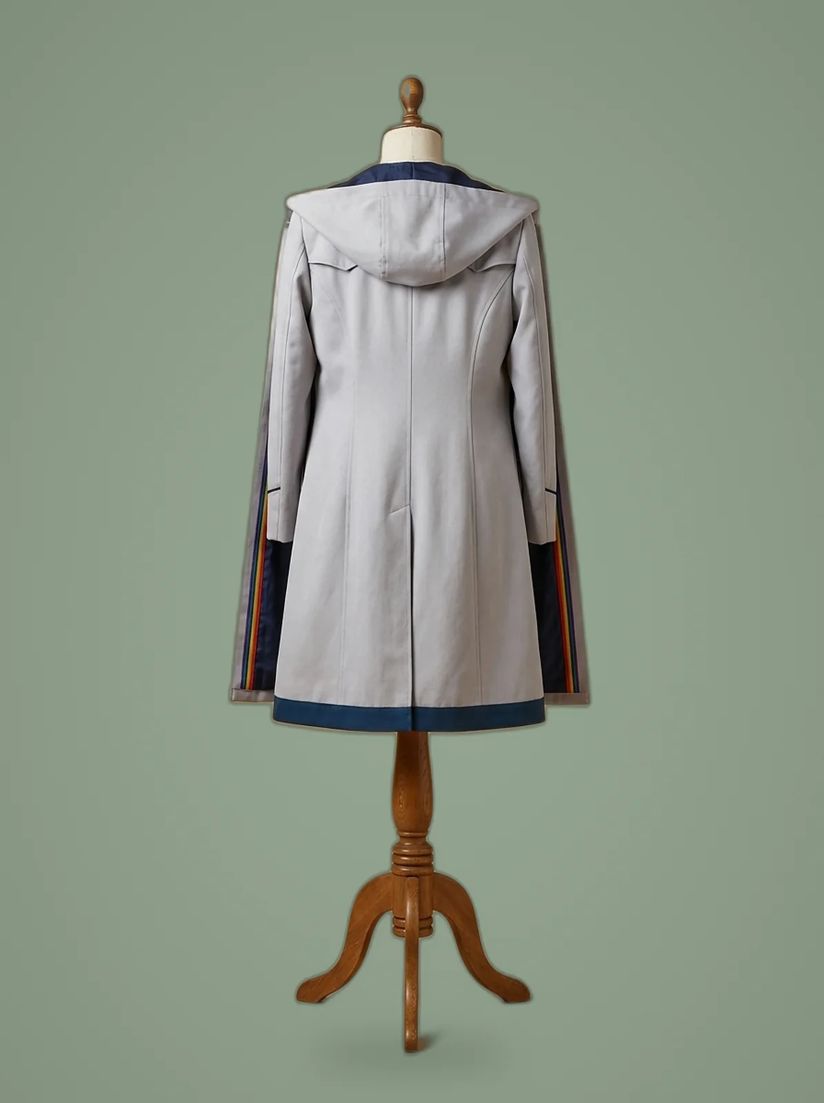 13th doctor who thirteenth bbc cosplay trench long coat back view