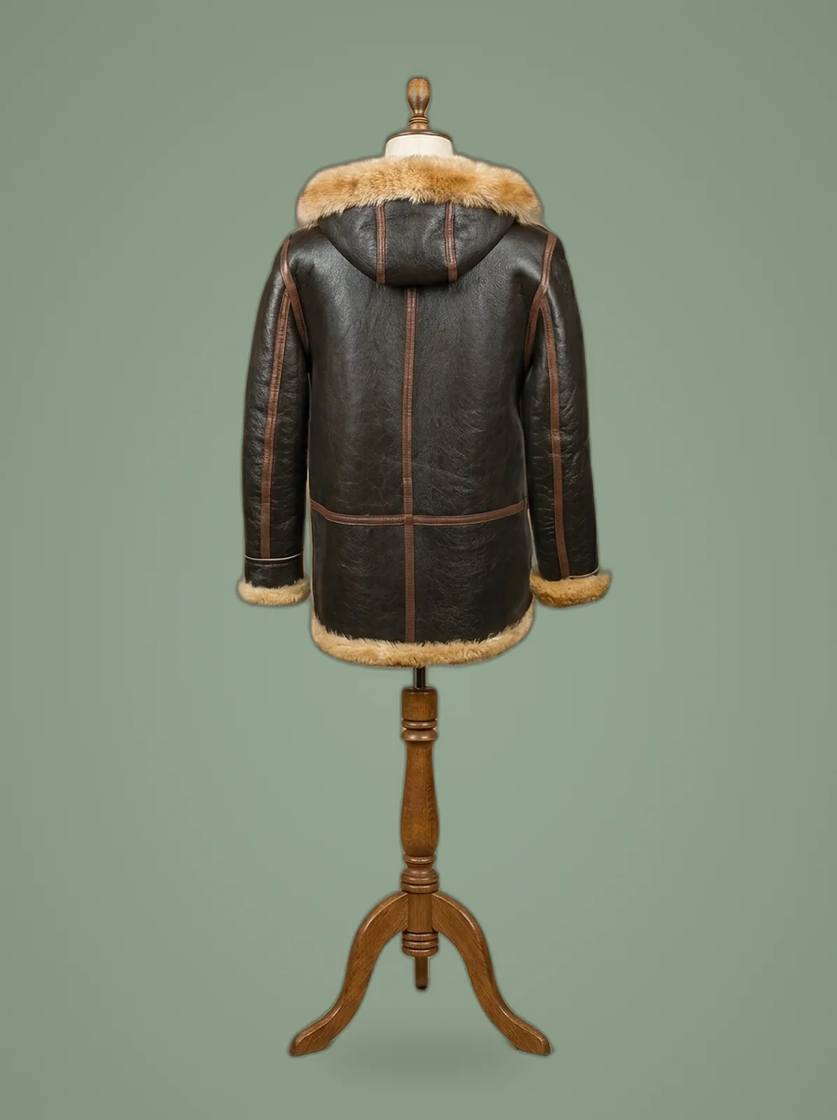 WWII B-7 Flying Parka Jacket, back view