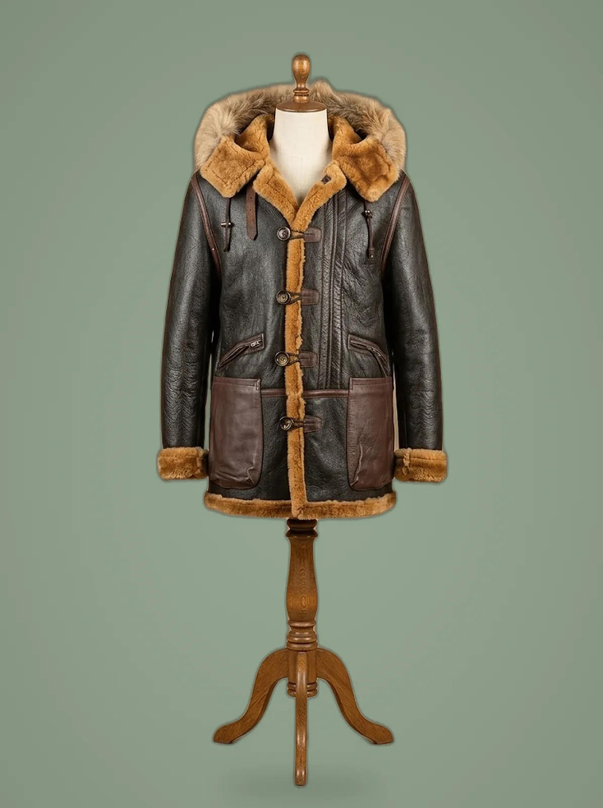 WWII B-7 Flying Parka Jacket, front view